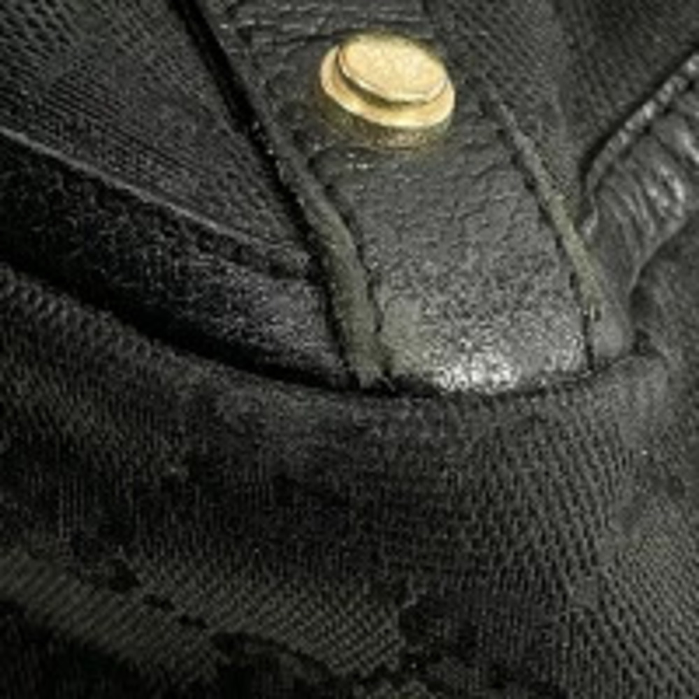 Gucci Abbey canvas GG handbag bag tote black